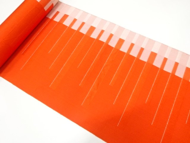 JAPANESE KIMONO / ANTIQUE HORIZONTAL TIERED WEAVE PATTERN / EIGHT-SIDE